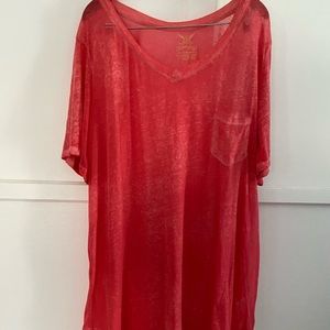 Peach sheer shirt. Only worn twice